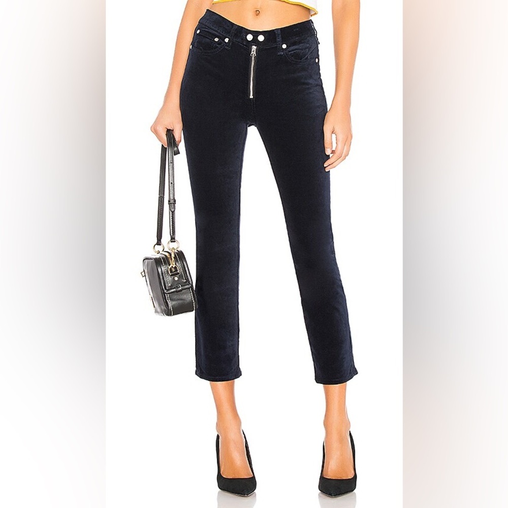 Rag & Bone Navy Velvet Dojo Pants